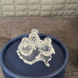 Swarovski Crystal Penguin Trio Figurine